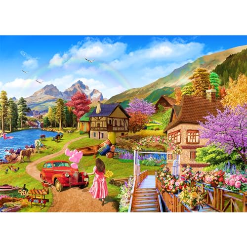 Puzzle 1000 Teile,Puzzle Erwachsene, Impossible Geschicklichkeitsspiel für Die Ganze Familie, Farbenfrohes Legespie-Kleines Haus am See Puzzle 1000 Teile,Puzzle Erwachsene, Impossible Geschicklichkeitsspiel für Die Ganze Familie, Farbenfrohes Legespie-Kleines Haus am See von HUADADA