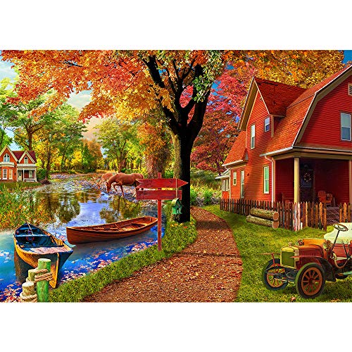 Puzzle 1000 Teile,Puzzle Erwachsene, Impossible Puzzle, Geschicklichkeitsspiel für Die Ganze Familie,Puzzle Farbenfrohes Legespiel -Autumn Village.Home Dekoration Puzzle. von HUADADA