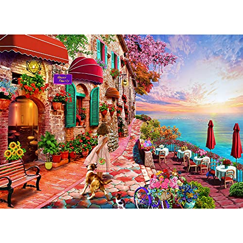 Puzzle 1000 Teile,Puzzle Erwachsene, Impossible Puzzle, Geschicklichkeitsspiel für Die Ganze Familie,Puzzle Farbenfrohes Legespiel -Morgenblume und Meer.Home Dekoration Puzzle. von HUADADA