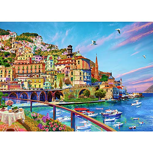 HUADADA 1000 Teile Puzzle, Stadt am Meer, Scenic, Experten-Level, 14+ Jahre, 1 Set, 1000 Stück, Karton, Jigsaw, Tabletop, Puzzle von HUADADA