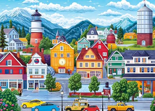 Puzzle 1000 Teile für Erwachsene, klassisches Lernspiel Wunderschönes Dekoration-Farbenfrohe Häuser & charmante Stadt-Puzzle Geschenke Puzzle 1000 Teile für Erwachsene, klassisches Lernspiel Wunderschönes Dekoration-Farbenfrohe Häuser & charmante Stadt-Puzzle Geschenke von HUADADA