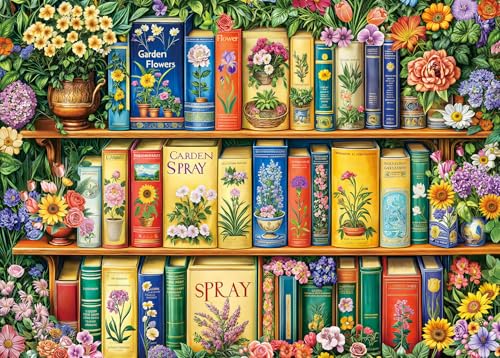 Puzzle 1000 Teile für Erwachsene, klassisches Lernspiel Wunderschönes Dekoration-Farbenfrohes Gartenbuch & magisches Blumenregal-Puzzle Geschenke Puzzle 1000 Teile für Erwachsene, klassisches Lernspiel Wunderschönes Dekoration-Farbenfrohes Gartenbuch & magisches Blumenregal-Puzzle Geschenke von HUADADA