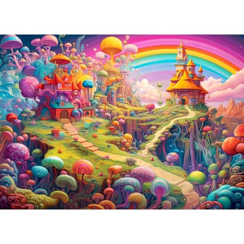 Puzzle 1000 Teile für Erwachsene Puzzle für Erwachsene 1000 Teile Puzzle Lernspiele - Fantastischer Pilz von HUADADA