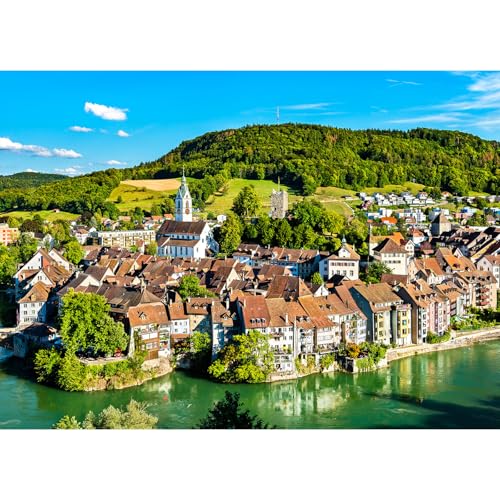 Puzzle 1000 Teile für Erwachsene Puzzle für Erwachsene 1000 Teile Puzzle Lernspiele -Laufenburg von HUADADA