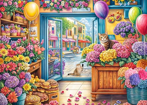 Puzzle für Erwachsene 1000 Teile Puzzle für Erwachsene 1000 Teile Puzzle 1000 Teile - Blumenladen von HUADADA