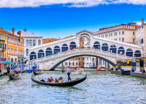 Puzzle für Erwachsene 1000 Teile Puzzle für Erwachsene 1000 Teile Puzzle 1000 Teile - Venedig Rialtobrücke von HUADADA