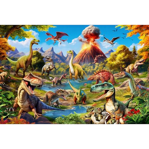 Puzzles für Kinder im Alter von 5–8, 6–8 Jahren, 100-teiliges Puzzle für Kinder, Dinosaurier-Welt-Puzzle, Kinderpuzzles im Alter von 8–10 Jahren, 100-teiliges Puzzle für Erwachsene, Lernpuzzles für von HUADADA