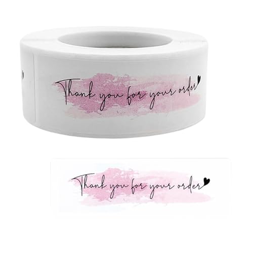 HUAJINGKEJI 120 Stück/Rolle "Thank You"-Aufkleber, Klebeetiketten zum Verpacken von Umschlägen, Versiegeln und Backen HUAJINGKEJI 120 Stück/Rolle "Thank You"-Aufkleber, Klebeetiketten zum Verpacken von Umschlägen, Versiegeln und Backen von HUAJINGKEJI