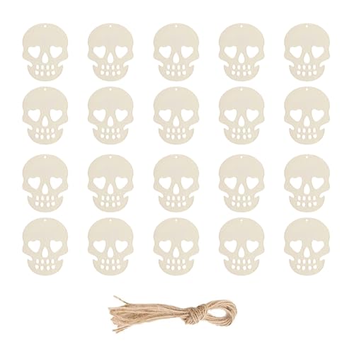 HUAJINGKEJI 20 Stück Holz Halloween Handgemachte hängende Ornamente Elegante Bastelsets für Zuhause Klassenzimmer Party HUAJINGKEJI 20 Stück Holz Halloween Handgemachte hängende Ornamente Elegante Bastelsets für Zuhause Klassenzimmer Party von HUAJINGKEJI