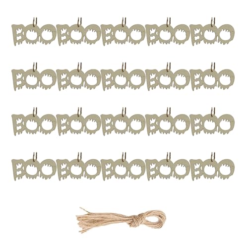 HUAJINGKEJI 20 Stück Holz Halloween Handgemachte hängende Ornamente Elegante Bastelsets für Zuhause Klassenzimmer Party HUAJINGKEJI 20 Stück Holz Halloween Handgemachte hängende Ornamente Elegante Bastelsets für Zuhause Klassenzimmer Party von HUAJINGKEJI