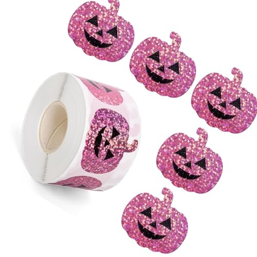 HUAJINGKEJI 500 Stück Halloween-Kürbis-Aufkleber für Party-Dekorationen, holografisch klebend, Festival HUAJINGKEJI 500 Stück Halloween-Kürbis-Aufkleber für Party-Dekorationen, holografisch klebend, Festival von HUAJINGKEJI