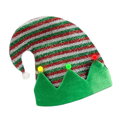 HUAJINGKEJI Fröhliche Elfenmütze mit Pompons Unisex Caps Hut Slouch Weihnachten Kopfbedeckung Baggy Hat Slouch Caps Mischievous Elves von HUAJINGKEJI