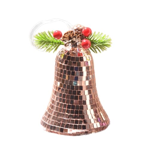 HUAJINGKEJI Glitzernde Discoskugel Weihnachten hängende Dekorationen Stilvolle Festival Accessoires Licht Reflexionen Glas Ornament von HUAJINGKEJI