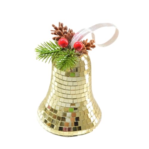 HUAJINGKEJI Glitzernde Discoskugel Weihnachten hängende Dekorationen Stilvolle Festival Accessoires Licht Reflexionen Glas Ornament von HUAJINGKEJI