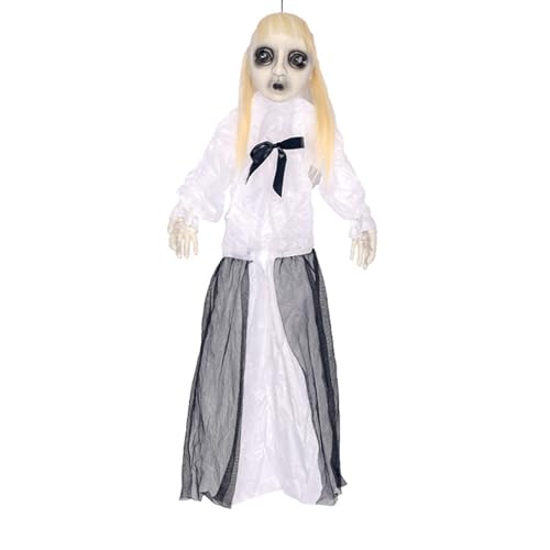 HUAJINGKEJI Gruselige Skelett-Stimmdekoration mit leuchtendem Auge aktiviertes Skelett Sound aktiviertes Skelett für den Innenbereich HUAJINGKEJI Gruselige Skelett-Stimmdekoration mit leuchtendem Auge aktiviertes Skelett Sound aktiviertes Skelett für den Innenbereich von HUAJINGKEJI