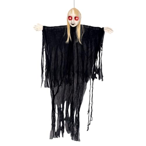 HUAJINGKEJI Gruselige Skelett-Stimmdekoration mit leuchtendem Auge aktiviertes Skelett Sound aktiviertes Skelett für den Innenbereich HUAJINGKEJI Gruselige Skelett-Stimmdekoration mit leuchtendem Auge aktiviertes Skelett Sound aktiviertes Skelett für den Innenbereich von HUAJINGKEJI