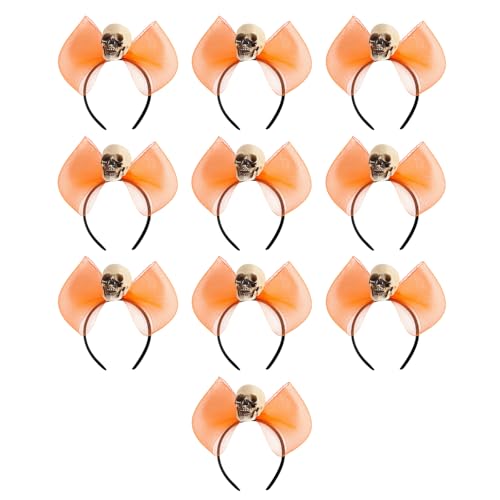 HUAJINGKEJI Halloween Celebration Haarnadel Bowknot Stirnbänder Set mit Totenkopf/Spinnen Designs Halloween Stirnbänder für Kostümpartys von HUAJINGKEJI