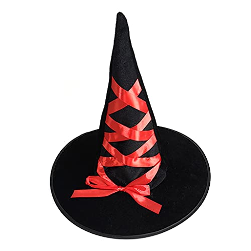 HUAJINGKEJI Halloween Hexenhut Band Zauberer Hut Verkleidung Party Kostüm Cosplay Zubehör Maskerade Zubehör für Frauen von HUAJINGKEJI