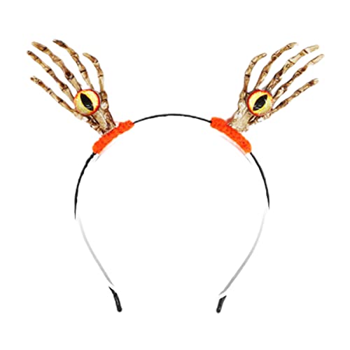 HUAJINGKEJI Horror Stirnband Hand Skelett Form Haarreifen Party Kopfschmuck Haarband Party Cosplay Kostüm Requisiten Unisex von HUAJINGKEJI