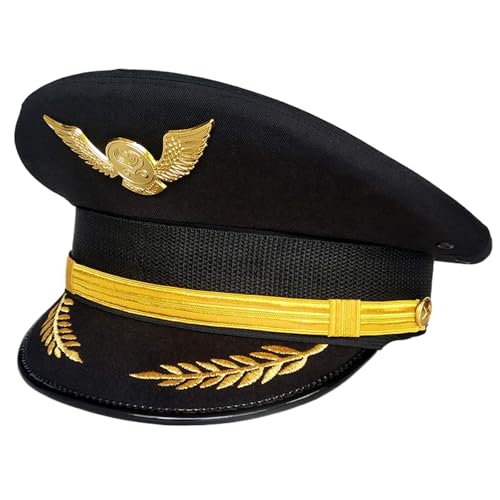 HUAJINGKEJI Kapitän Uniform Kapitän Hut für Erwachsene Captain Party Cosplay Kostüm Maskeraden Kapitän Hut für Halloween Party von HUAJINGKEJI