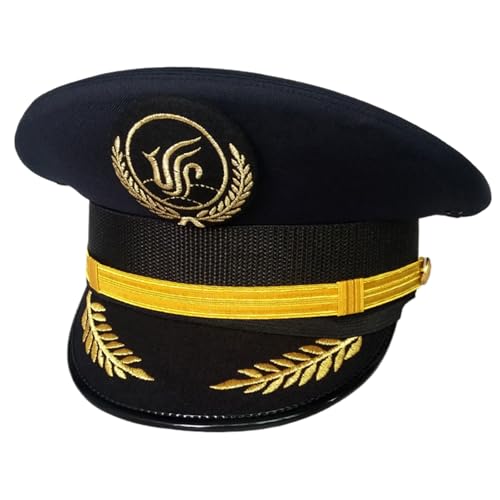 HUAJINGKEJI Kapitän Uniform Kapitän Hut für Erwachsene Captain Party Cosplay Kostüm Maskeraden Kapitän Hut für Halloween Party von HUAJINGKEJI