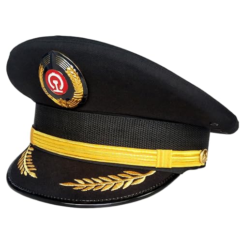 HUAJINGKEJI Kapitän Uniform Kapitän Hut für Erwachsene Captain Party Cosplay Kostüm Maskeraden Kapitän Hut für Halloween Party von HUAJINGKEJI