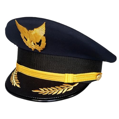 HUAJINGKEJI Kapitän Uniform Kapitän Hut für Erwachsene Captain Party Cosplay Kostüm Maskeraden Kapitän Hut für Halloween Party von HUAJINGKEJI