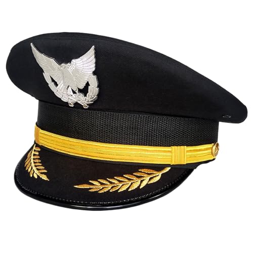 HUAJINGKEJI Kapitän Uniform Kapitän Hut für Erwachsene Captain Party Cosplay Kostüm Maskeraden Kapitän Hut für Halloween Party von HUAJINGKEJI