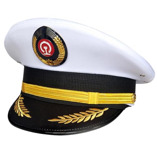 HUAJINGKEJI Kapitän Uniform Kapitän Hut für Erwachsene Captain Party Cosplay Kostüm Maskeraden Kapitän Hut für Halloween Party von HUAJINGKEJI