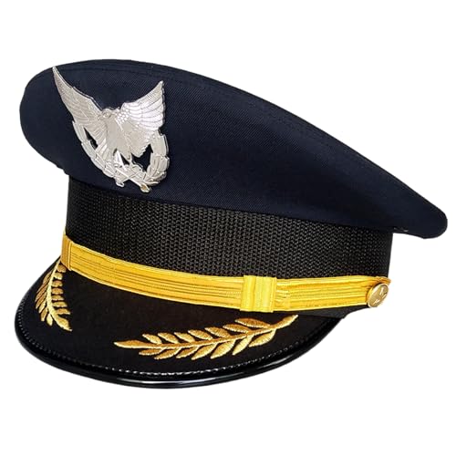 HUAJINGKEJI Kapitän Uniform Kapitän Hut für Erwachsene Captain Party Cosplay Kostüm Maskeraden Kapitän Hut für Halloween Party von HUAJINGKEJI