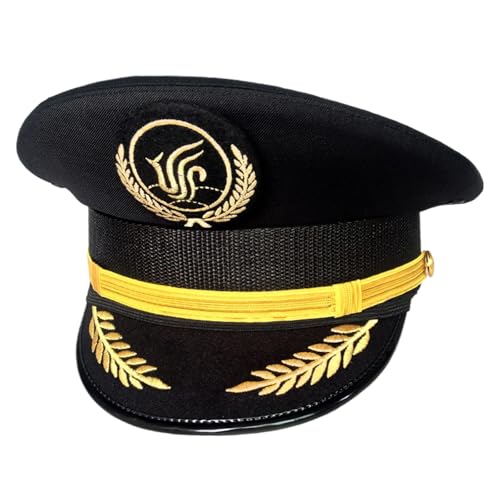 HUAJINGKEJI Kapitän Uniform Kapitän Hut für Erwachsene Captain Party Cosplay Kostüm Maskeraden Kapitän Hut für Halloween Party von HUAJINGKEJI