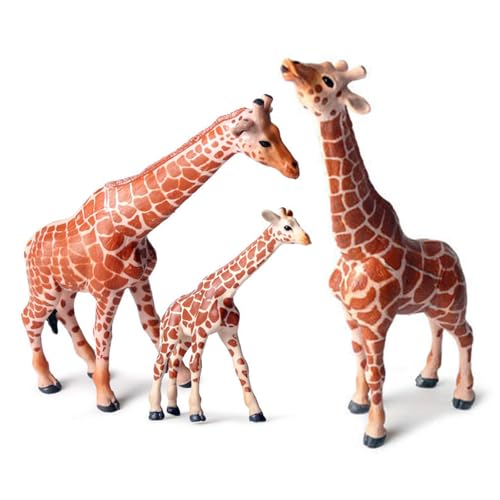 HUAJINGKEJI Realistische Giraffen-Figur für Zuhause, Büro, Display, authentische Tierfigur, aufwändige Foto-Requisiten von HUAJINGKEJI