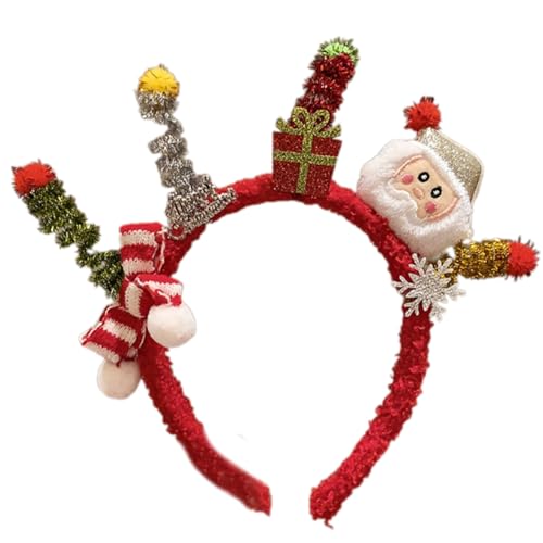 HUAJINGKEJI Weihnachten Rentier Geweih Stirnband Cartoon Kopfschmuck Party Dekoration für festliches Cosplay Kostüm Haarschmuck von HUAJINGKEJI