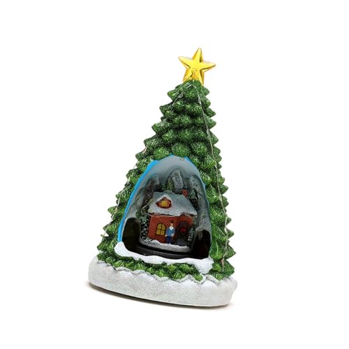 HUAJINGKEJI Weihnachtsbaum-Figur, Spieluhr mit Zug, Harz, Spieluhr mit LED-Licht für Männer, Frauen, Kindergeburtstage HUAJINGKEJI Weihnachtsbaum-Figur, Spieluhr mit Zug, Harz, Spieluhr mit LED-Licht für Männer, Frauen, Kindergeburtstage von HUAJINGKEJI