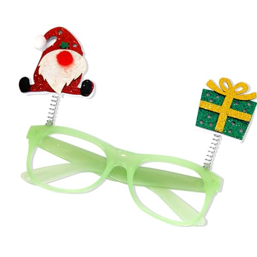 HUAJINGKEJI Weihnachtsbrille Neujahr Brille Cartoon Weihnachten Party Dekorationen Weihnachten Einzigartige Foto Requisiten von HUAJINGKEJI