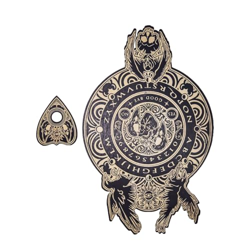 Spirit Board Wahrsagungstafeln mit Planchette Holz Sprechspiel Wünschelruten-Nachrichtenerzählwerkzeug Holz Sprechspiel Spirit Board Wahrsagungstafeln mit Planchette Holz Sprechspiel Wünschelruten-Nachrichtenerzählwerkzeug Holz Sprechspiel von HUAJINGKEJI