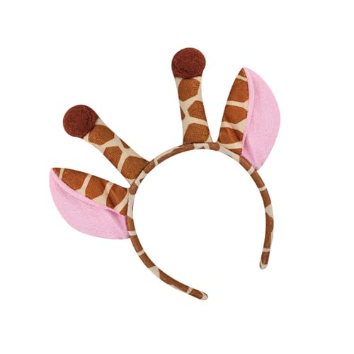 HUANGANG Giraffe Dress Up Tierkostüm Kinder Erwachsene Cosplays Giraffe Kostüm Zubehör Pelzige Giraffe Stirnband Giraffe Kostüme, Einheitsgröße von HUANGANG