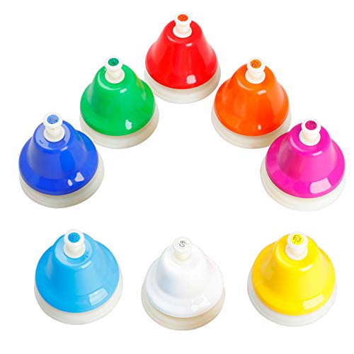 8-Tone Hand Bells Kids Children Musical Hand Bells Toy Multi-purpose Octave Clock Percussion Instrument Sound Toy von HUANGENG