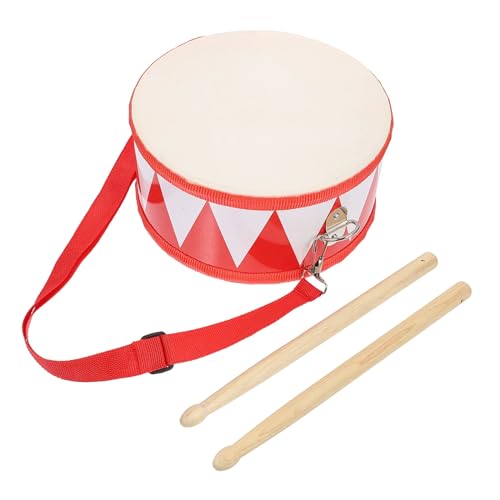 Kinder-Trommelspielzeug, doppelseitiges Holztrommel-Set mit Schultergurt und Drumstick, Musikinstrument, Spielzeug, Kindertrommel von HUANGENG