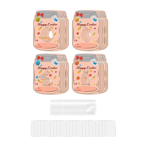 24 Stück Happy Party Supplies Candy Jar Papierkarten mit 24 Stück Versiegelung Leckerlibeutel für Urlaub Kinder Geburtstag von HUANGGG