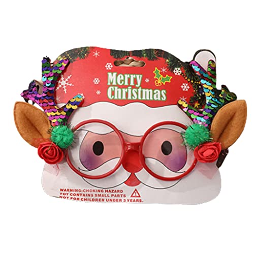 HUANIZI Neuheit Weihnachten Brille Foto Booth Requisiten Brillenhalter für Kinder Erwachsene Weihnachten Party Favor Geschenk Eyeg von HUANIZI