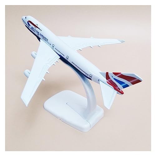 HUANTY Aerobatic Flugzeug 16 cm Air British Airways Boeing 747 B747-400 Flugzeuge Flugzeug Modell 1: 400 Skala Stiecast Luftebene Legierung Metallflugzeug W Basis von HUANTY