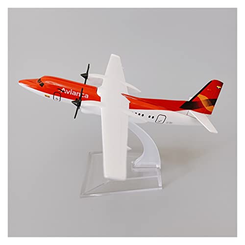 HUANTY Aerobatic Flugzeug 16 cm Air Red Colombia Avianca Fokker F-50 FOK F50 Airlines Flugzeugmodell Legierung Metalldruckguss Modellflugzeug Propellerflugzeug von HUANTY