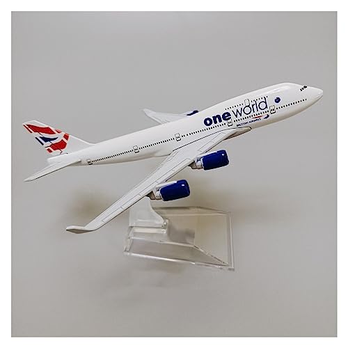 HUANTY Aerobatic Flugzeug 16 cm Air - World British Airways Für Boeing B747-400 Airlines Flugzeug Modell Flugzeug Modell Druckguss Flugzeug Geschenke von HUANTY