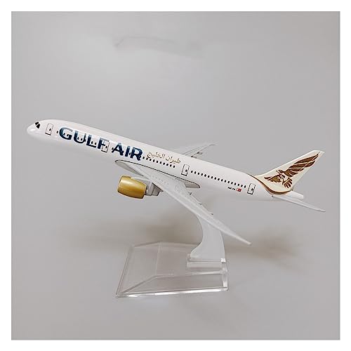 HUANTY Aerobatic Flugzeug 16 cm Bahrain Airways Gulf Air Airbus A330 / Boeing B787 Legierungsmetall-Druckguss-Flugzeug-Modellflugzeug Mit Halter(B) von HUANTY