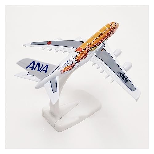 HUANTY Aerobatic Flugzeug 16 cm Japan Air ANA Airbus A380 Cartoon Sea Turtle Airlines Flugzeug Modell Airways Flugzeug Modell Malerei Flugzeug(B) von HUANTY