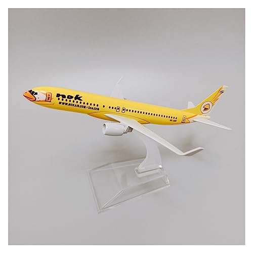 HUANTY Aerobatic Flugzeug 16 cm Legierung Metall Thailand Thai NOK Air Boeing 737 B737 Airlines Flugzeug Modell NOK Airways Druckguss Flugzeug Modell Flugzeug(Orange,Blue,Green,Silver,Black) von HUANTY