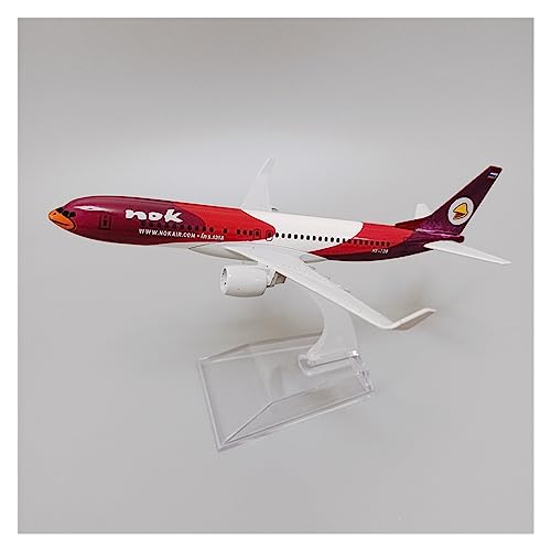 HUANTY Aerobatic Flugzeug 16 cm Legierung Metall Thailand Thai NOK Air Boeing 737 B737 Airlines Flugzeug Modell NOK Airways Druckguss Flugzeug Modell Flugzeug(Rot) von HUANTY