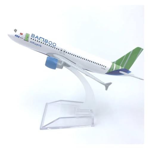 HUANTY Aerobatic Flugzeug 16CM 1:400 Modelldruckguss-Legierung Flugzeug Air Bamboo A320 Airline-Display-Modell Mit Standdekoration von HUANTY