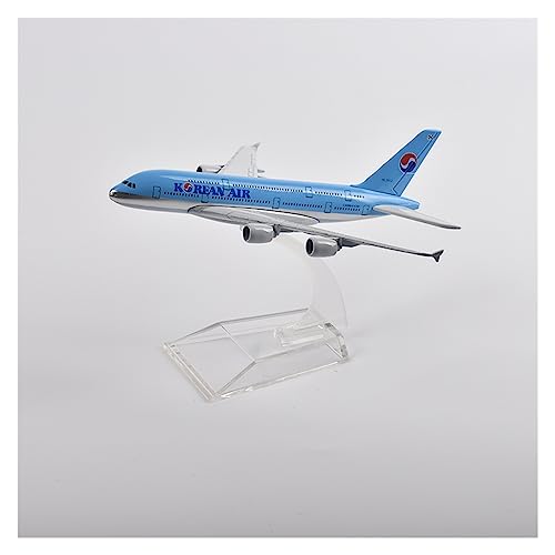 HUANTY Aerobatic Flugzeug 16cm Korean Air Airbus 380 Flugzeug Modellflugzeug Modellflugzeuge Aus Metalldruckguss Im Maßstab 1:400(C) von HUANTY